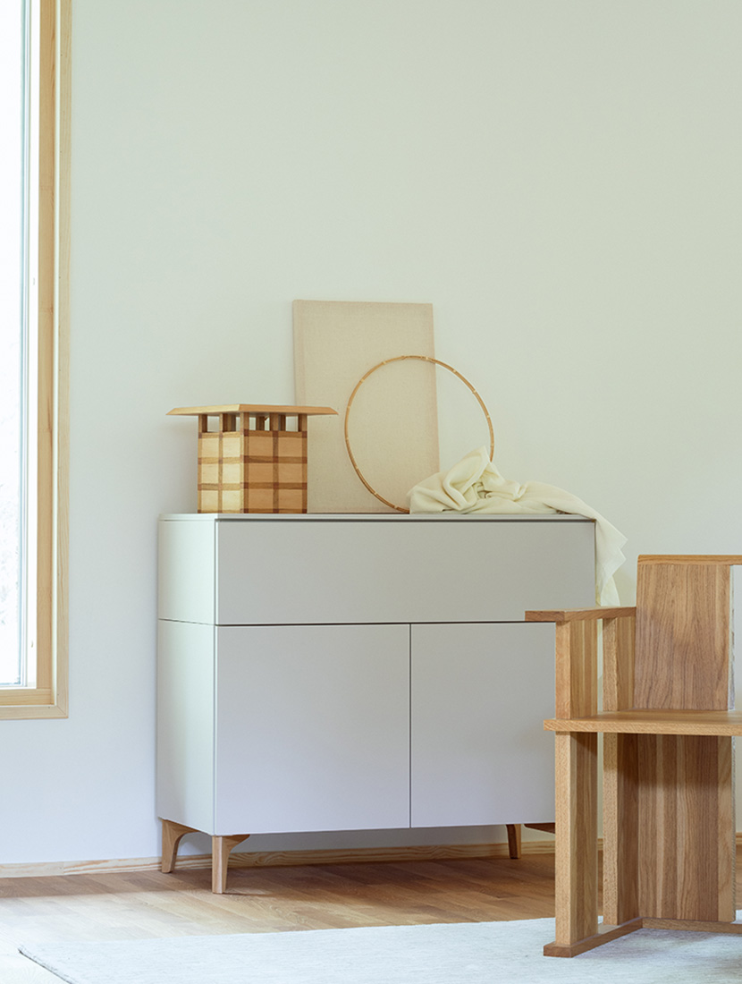 Fuuga-senkki pariovilla ja leveällä laatikoilla, cashmere