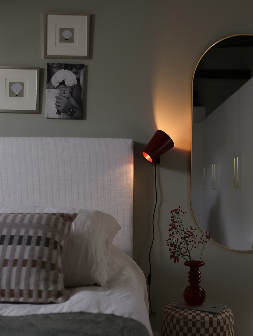 Liekki-seinävalaisin, punaruskea